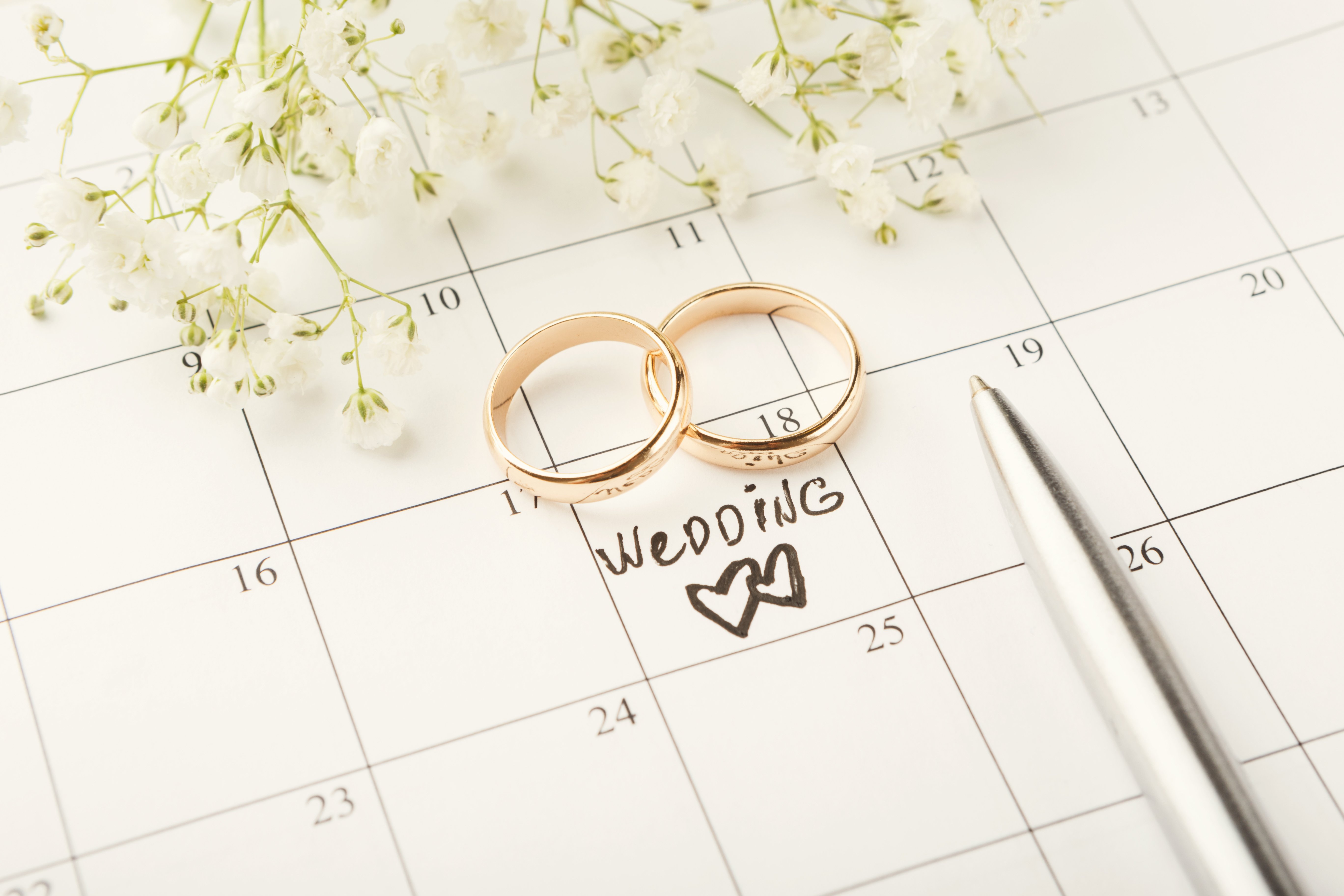 Wedding Calendar date 