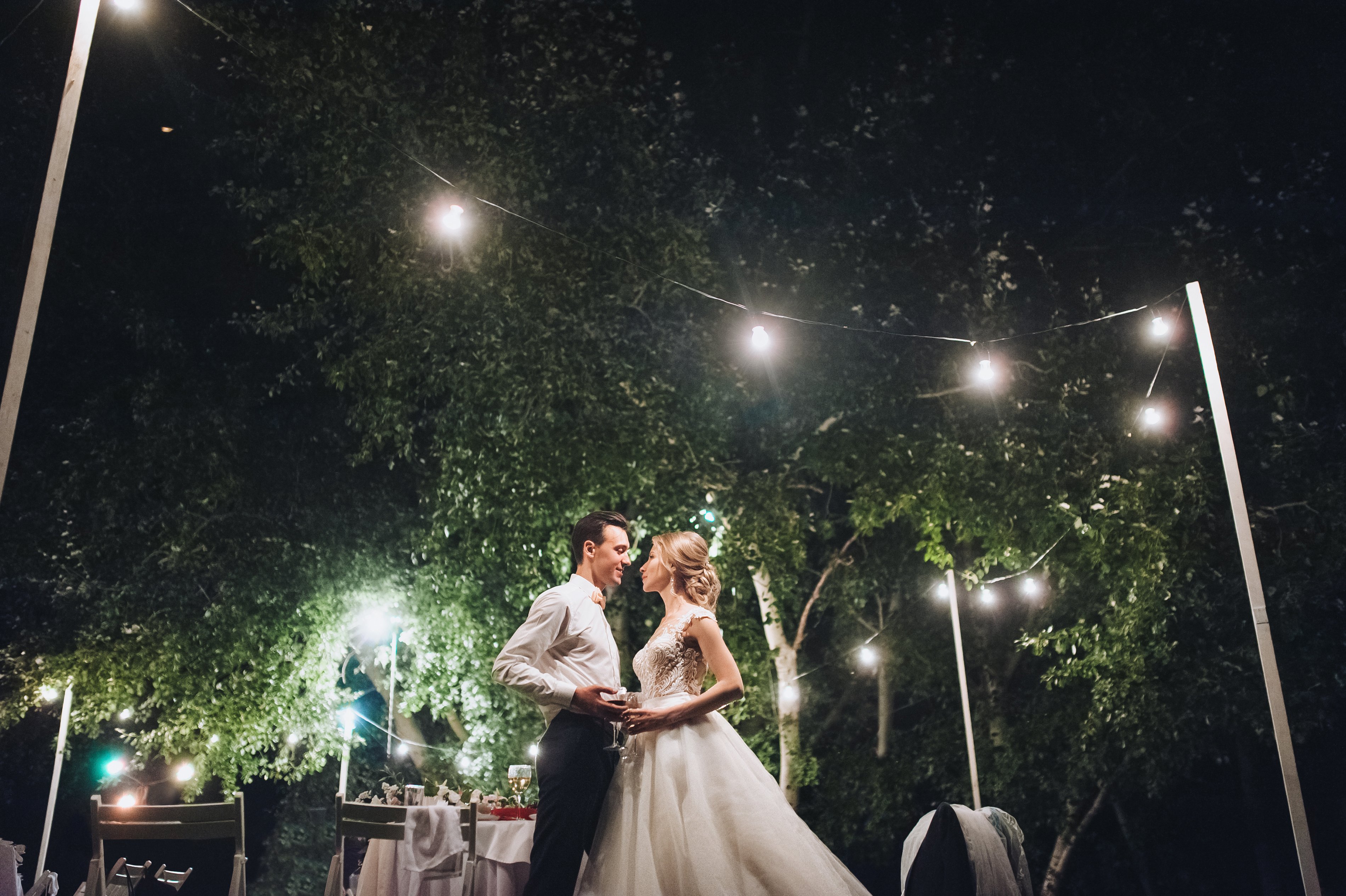 Outdoor Wedding - fairylights