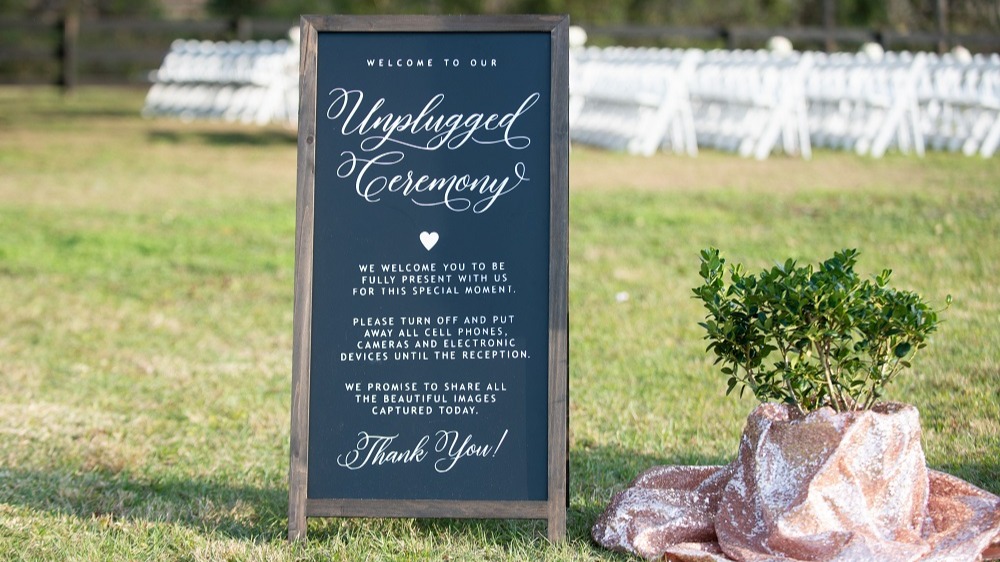 WEB Unplugged Ceremony Sign